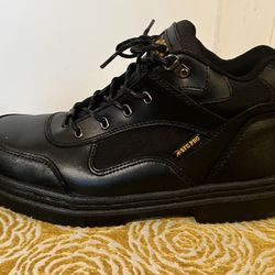 Black Shoes For Crews Steel Tow Black Boots Size 11