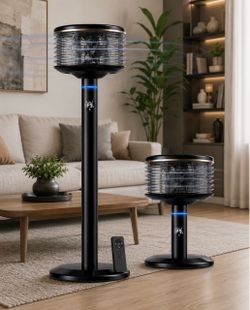 Spin360 360° Fan, Height-Adjustable Floor & Table Fan (BLACK)