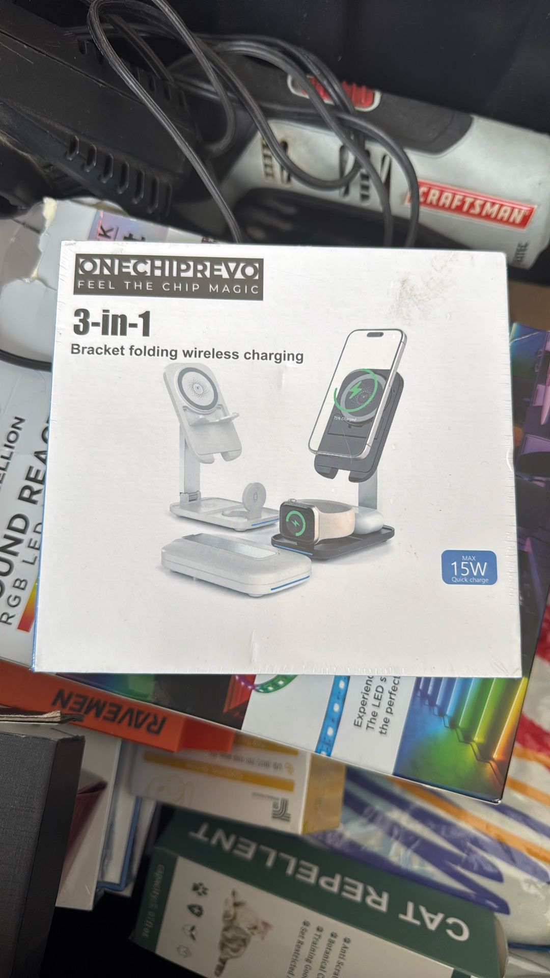 3 In 1 Bracket Folding Wireless Charging