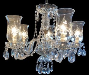 Vintage five lights crystal chandelier