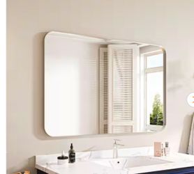 Aluminum silver frame mirror