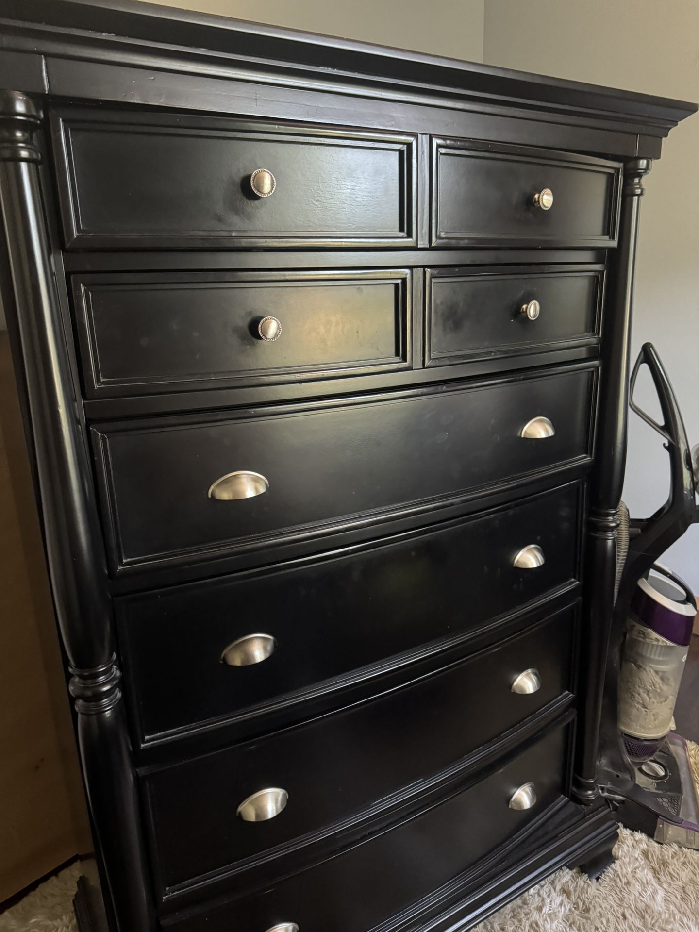 Tall Black Dresser