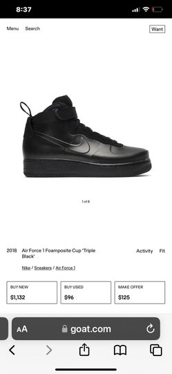 Dead Stock Authentic Black Foamposit Af1 And A Pair Of Smoke Skin Air Max 90s 
