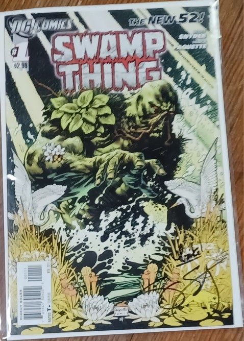 Rhe Swamp Thing Autographed Signed Comic Book By Scott Snyder Vol 5 Number 1