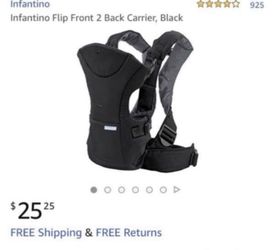Infantino Flip Front 2 Back Carrier, Black