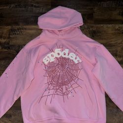 Sp5der OG Web Hoodie - Pink