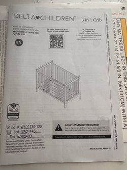 Delta children crib