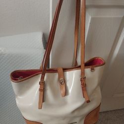 Dooney Bourke White Patent Leather Handbag 
