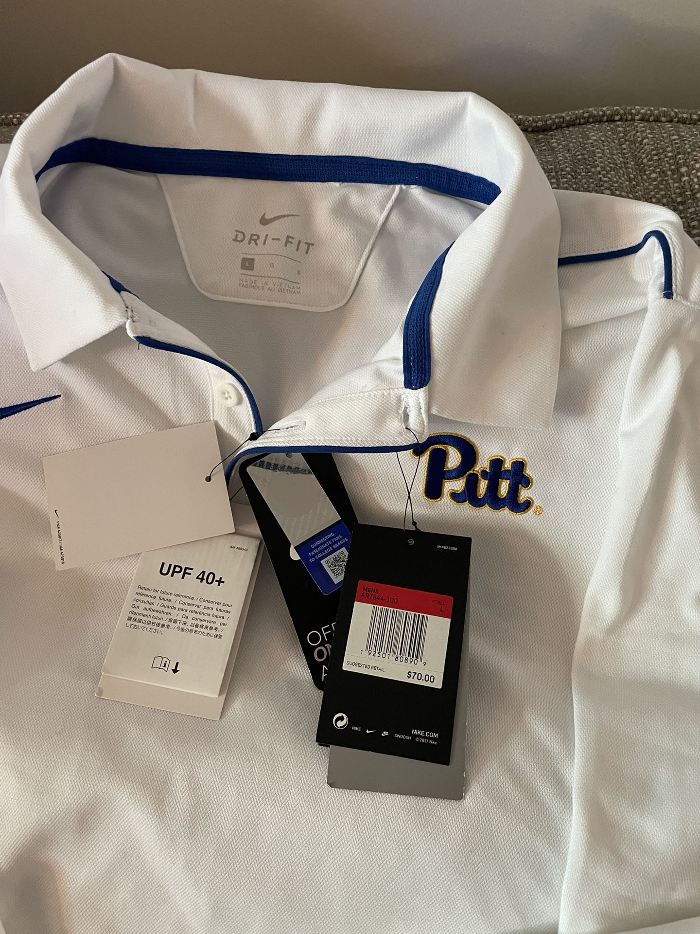 Mens Nike Pittsburgh Pitt Panthers Long Sleeve Jersey
