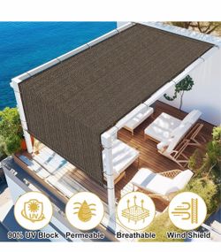 Outdoor Sun Shade Sail Canopy Brown