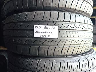 Set of 2 Used Tires P215/60R17 BF GOODRICH ADVANTAGE 215 60 17
