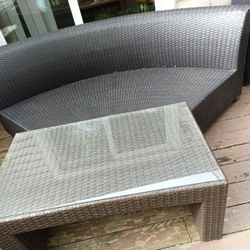 Outdoor Couch & Coffee Table Set