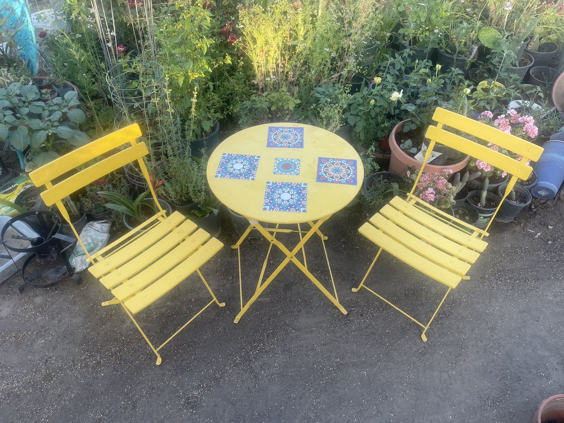 3 Piece Metal Patio Set