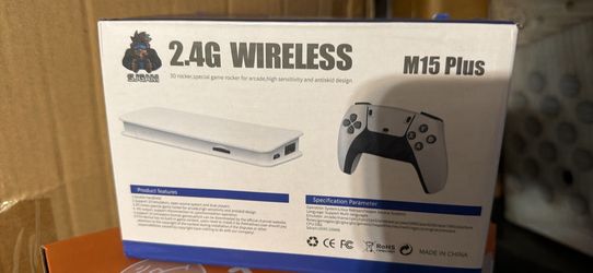 2.4G Wireless Game Controller Set, Dual Gamepad with USB Receiver, White and Black, Classic Game Console Support, 10 Simulator Compatible