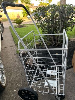 DURO FOLDING SHOPPING CART (WHITE)