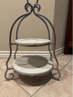 Marble Two Tier Tray