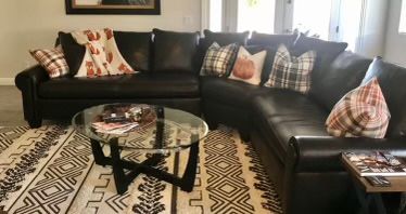 Black Leather sectional