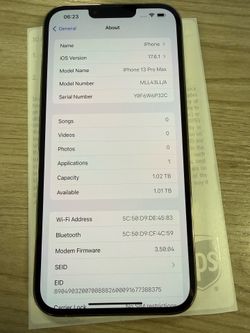 iPhone 13 Pro Max 1tb unlocked