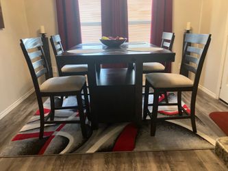 Elegant dining room set 4 chairs