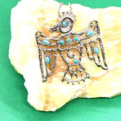 Costume Silver Falcon Necklace 