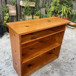 Vintage Farmhouse Rustic Solid Pine Bookcase
