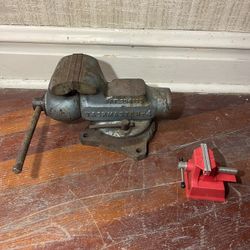 Taskmaster-4 swivel bench vise ($70 Both)