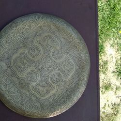 WALL HANGING BRASS TRAY $60