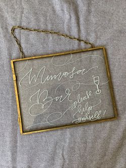 Clear Sign with Metal Frame