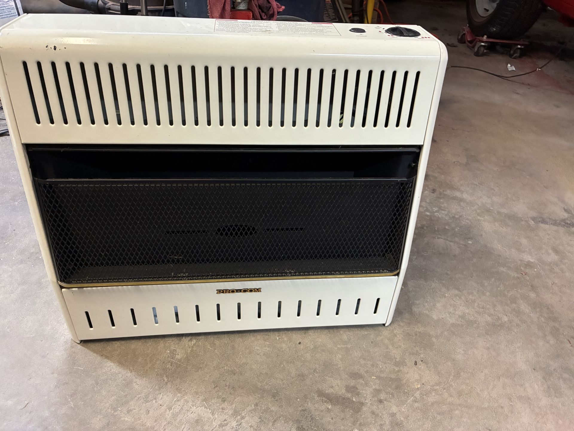 Never use propane heater