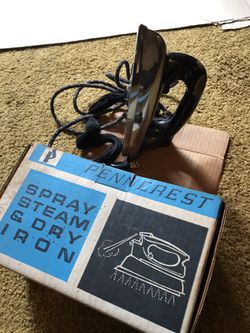 Vintage iron with box and instructions