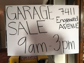 Garage sale Thursday and Friday