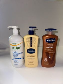 Body lotion *prices vary check listing*   Vaseline/Aveeno/Lubriderm/Dove/Athena/Alba/Gold Bond