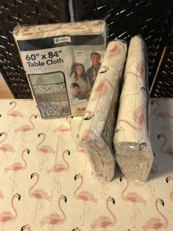 Pink Flamingo Tablecloth 60”x 84”