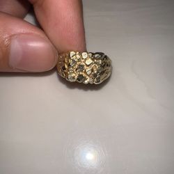 10k Nugget Ring REAL GOLD Size 9