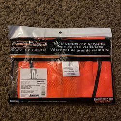 Body Guard Orange Safety Vest New