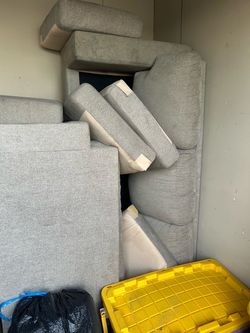 Gray Fabric Sectional Sofa
