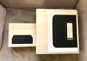 Sonos Sub 4 (Black)   +  1x Sonos Amp.   Brand New Sealed.  Includes Warranty.