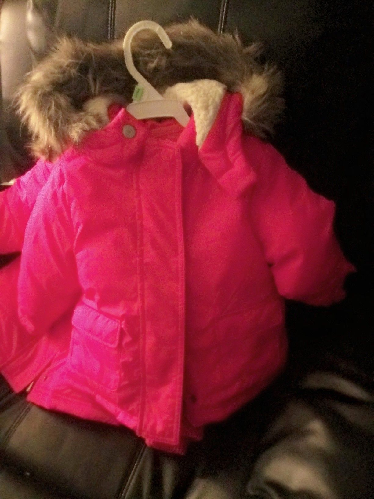 Toddlers pink OldNavy coat with hoodie