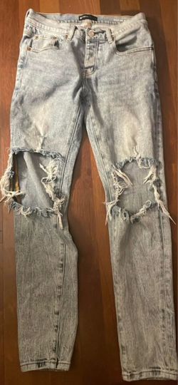 purple jeans