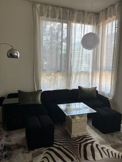 MODERN BLACK CLOUD COUCH