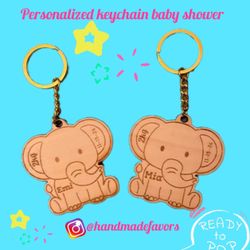 Laser engraved, Personalized Keychain, Baby Shower, Keychain Wedding