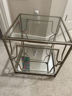 Metal And Mirrors/ Glass Coffee Table 