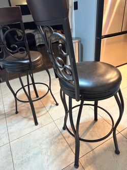 (2) Barstools brown 29” seat height