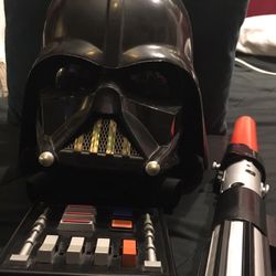 Darth Vader helmet /Lightsaber