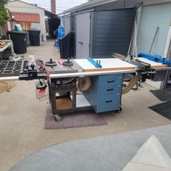 8' Table Saw With 2 Pro Fences & Router Tabel