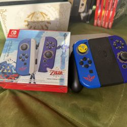 Zelda TOTK Switch OLED Bundle + 5 Games & Extra Joy-Cons (Collector’s Set!)