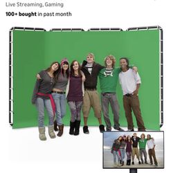 7.87ft x 13.12ft Green Screen Backdrop with Stand
