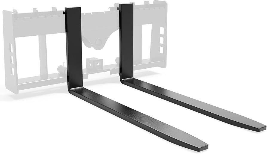 42" Pallet Fork Blades, 2500lbs Capacity Forklift Blades For Tractors Loaders Skid Steer Attachment, 2 Packs