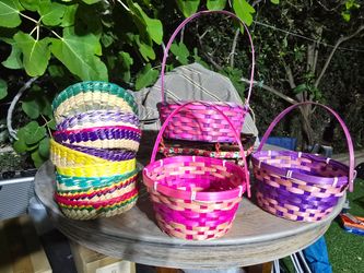 Colorful Woven Storage & Decorative Baskets