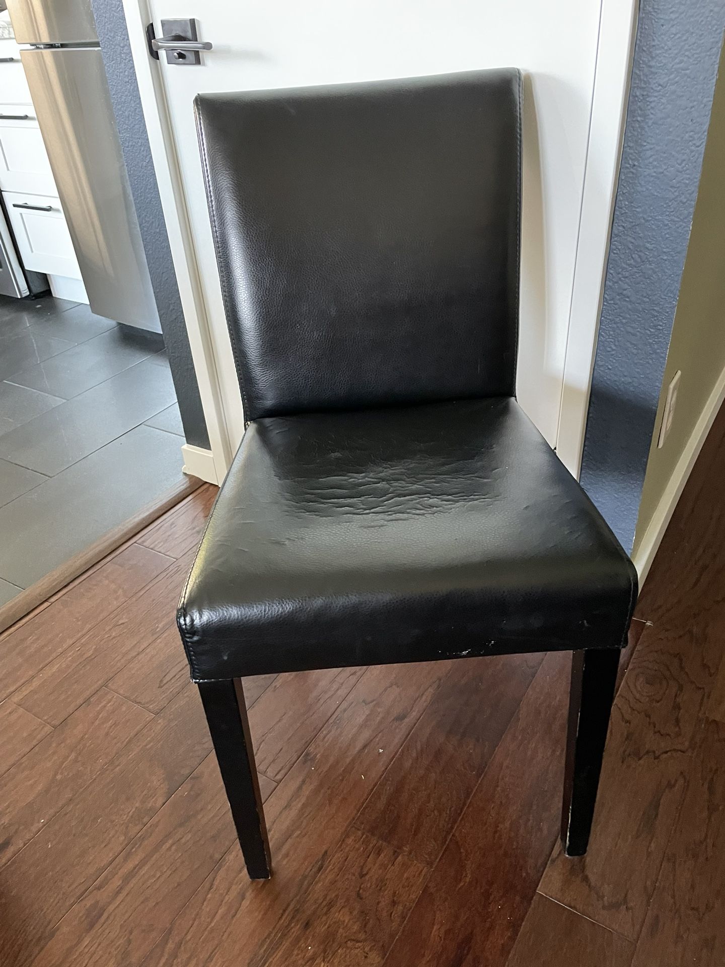 Two Black Leather chairs - Free